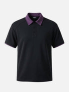 Men's Retro Contrast Collar Short Sleeve Polo Shirt Eleven Oasis