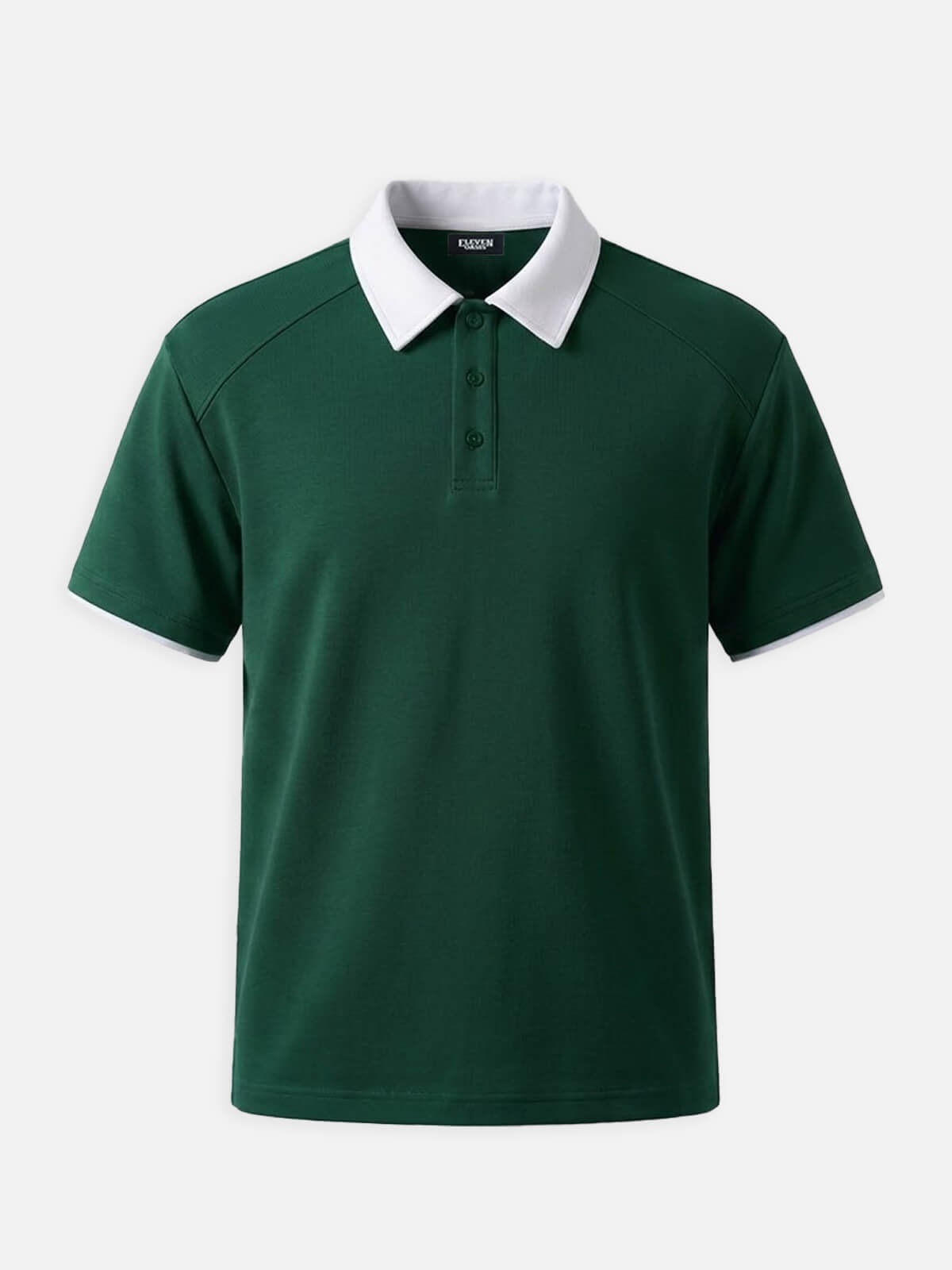 Men's Retro Contrast Collar Short Sleeve Polo Shirt Eleven Oasis