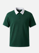 Men's Retro Contrast Collar Short Sleeve Polo Shirt Eleven Oasis