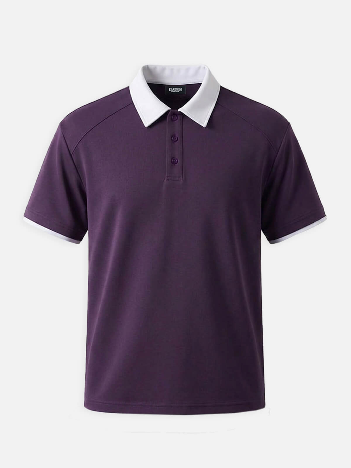 Men's Retro Contrast Collar Short Sleeve Polo Shirt Eleven Oasis