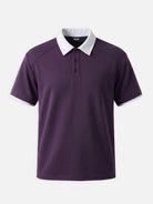 Men's Retro Contrast Collar Short Sleeve Polo Shirt Eleven Oasis