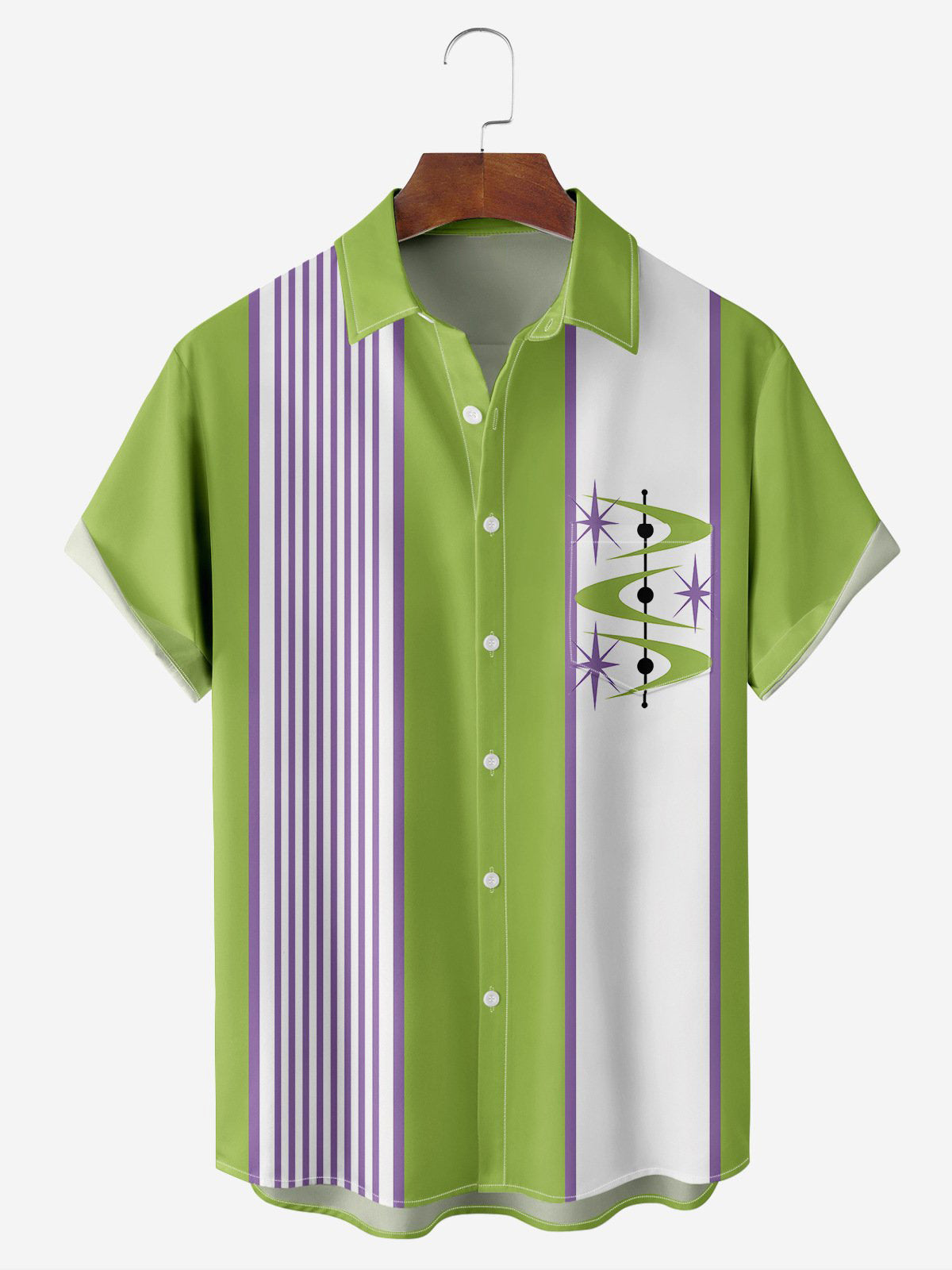 Men's Basic Striped Bowling Short Sleeve Casual ShirtMens short sleeve shirts Big and tall Mens shirts Short sleeve shirts for men Mens 4xl shirts Casual short sleeve shirts