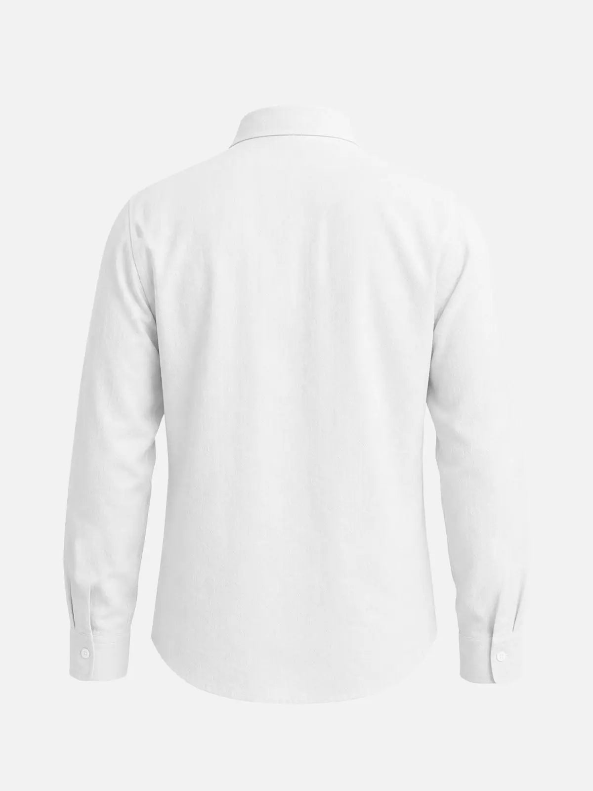 Men's Linen-Like Regular Fit Long Sleeve Shirt Eleven Oasis