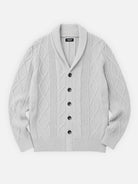 Men's Cable Knit Shawl Collar Slim Fit Cardigan Eleven Oasis