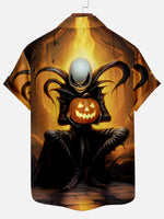 Men's Pumpkin Reaper Halloween Short Sleeve Shirt Summer Everest