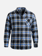 Men's Shadow Plaid Pocket Long Sleeve Shirt Eleven Oasis