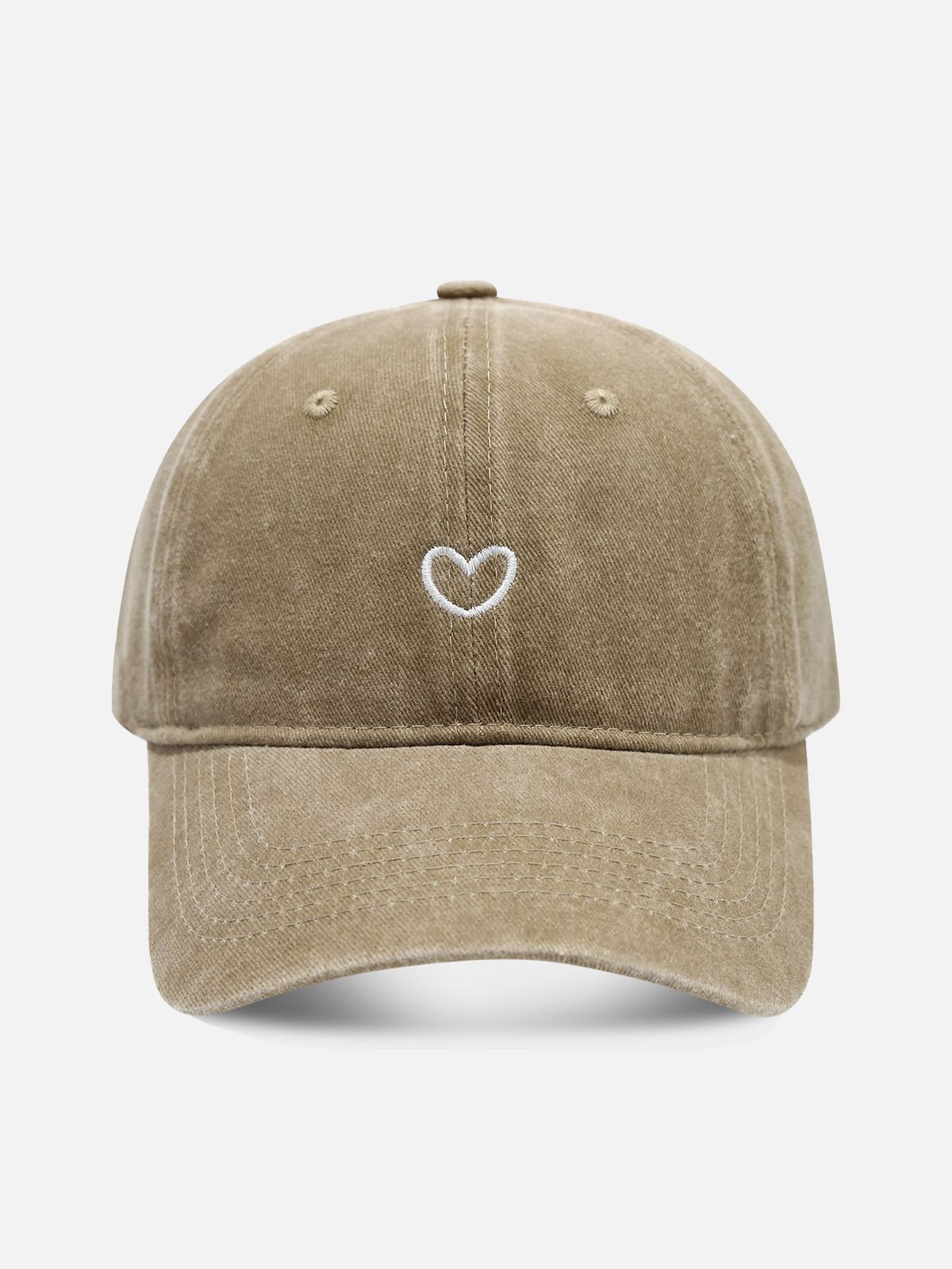 Heart Washed Cotton Baseball Cap Eleven Oasis