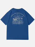 Where Wild Meets Instinct Graphic Cotton T-Shirt Eleven Oasis