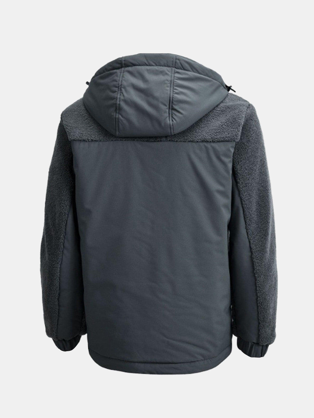 Men's Sherpa-Panel Hooded Puffer Jacket with Chest Pocket Eleven Oasis