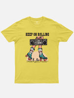 Keep On Rolling Cowboy Boots Cotton T-Shirt Eleven Oasis