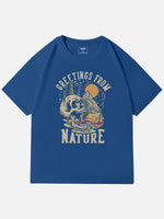 Greetings From Nature Skull Graphic Cotton T-Shirt Eleven Oasis