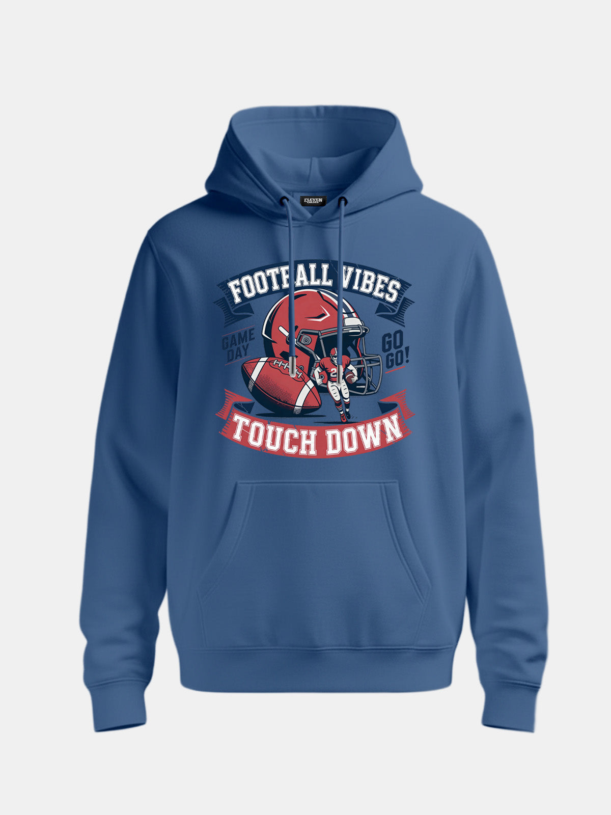 Football Vibes Touchdown Graphic Hoodie Eleven Oasis