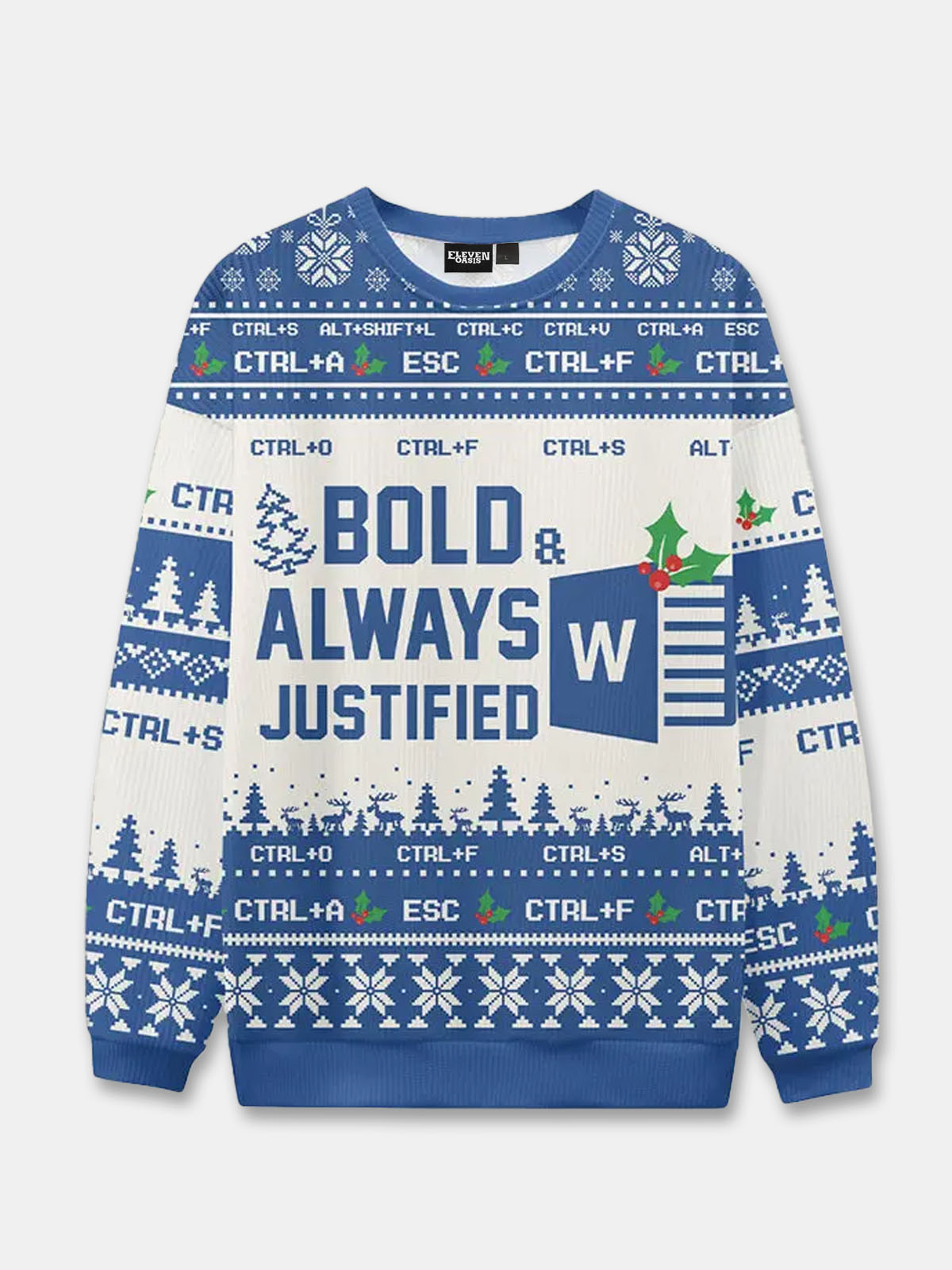 Ugly Christmas Sweater Spreadsheet Excel Spreadsheet Sweatshirt Eleven Oasis