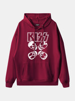 KISS Logo Band Faces Graphic Hoodie Eleven Oasis