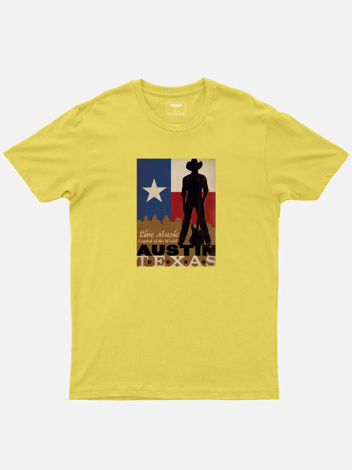 Austin Texas Live Music Cotton T-Shirt Eleven Oasis