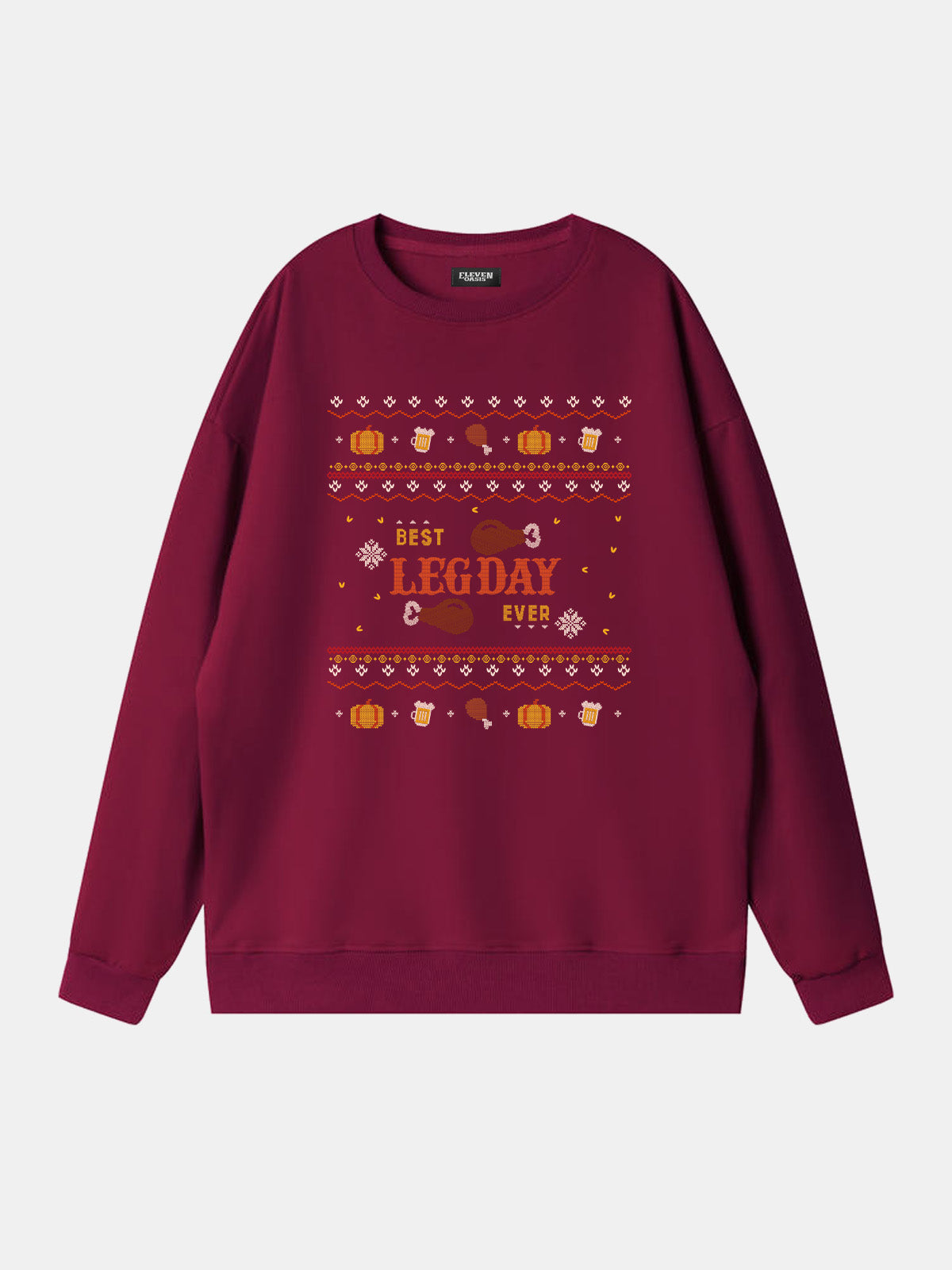 Best Leg Day Ever Thanksgiving Sweatshirt Eleven Oasis