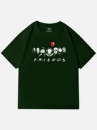 Horror Friends Mashup Ghost Cotton T-Shirt ElevenOasis