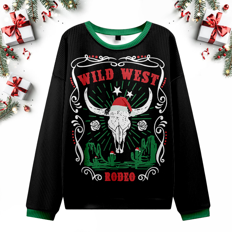 Wild West Rodeo  Ugly Christmas Sweater Eleven Oasis