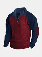 Men's Colorblock Raglan Corduroy Pullover ElevenOasis