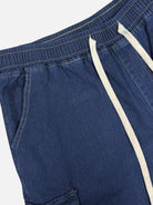 Men's Stretch Cotton Drawstring Cargo Denim Shorts Eleven Oasis