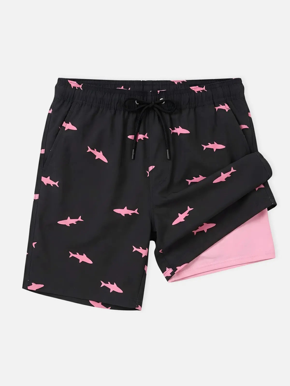 Men's Slim Fit Tropical Print Swim Trunks Eleven Oasis