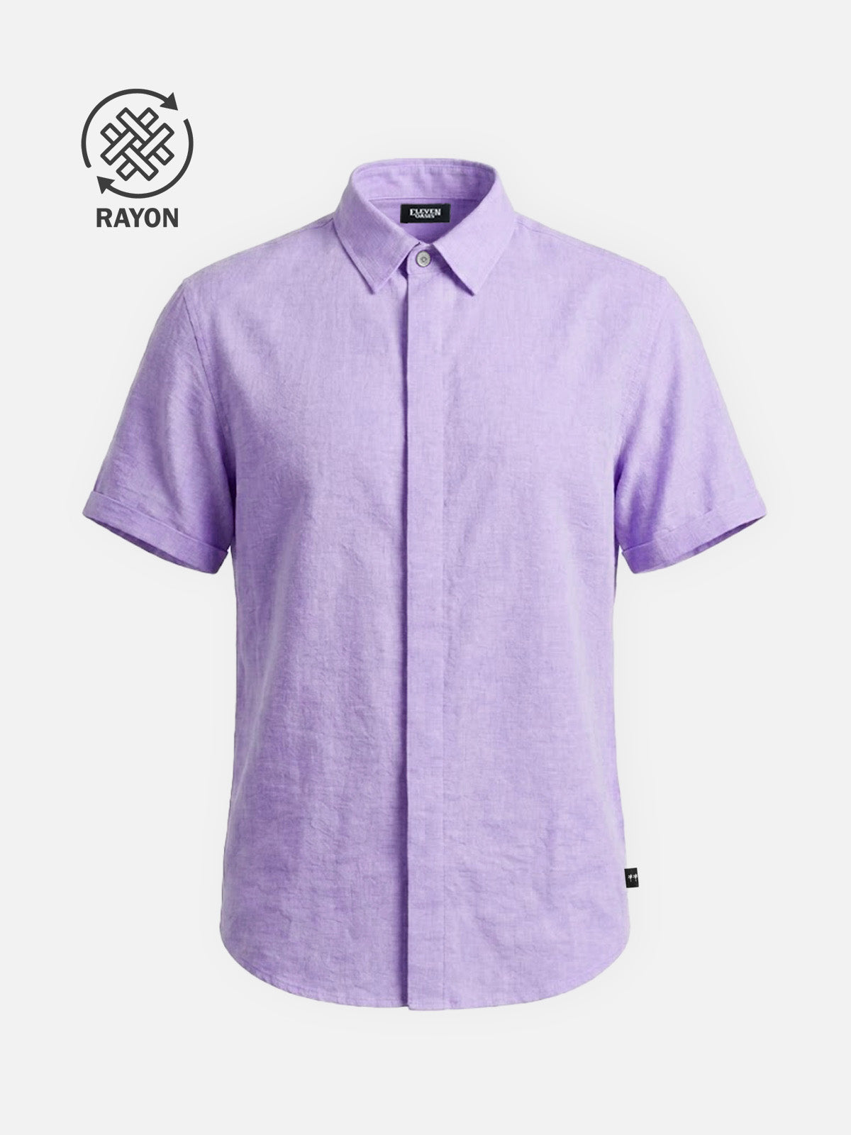 Men's Linen Cotton Blend Short Sleeve Shirt ElevenOasis