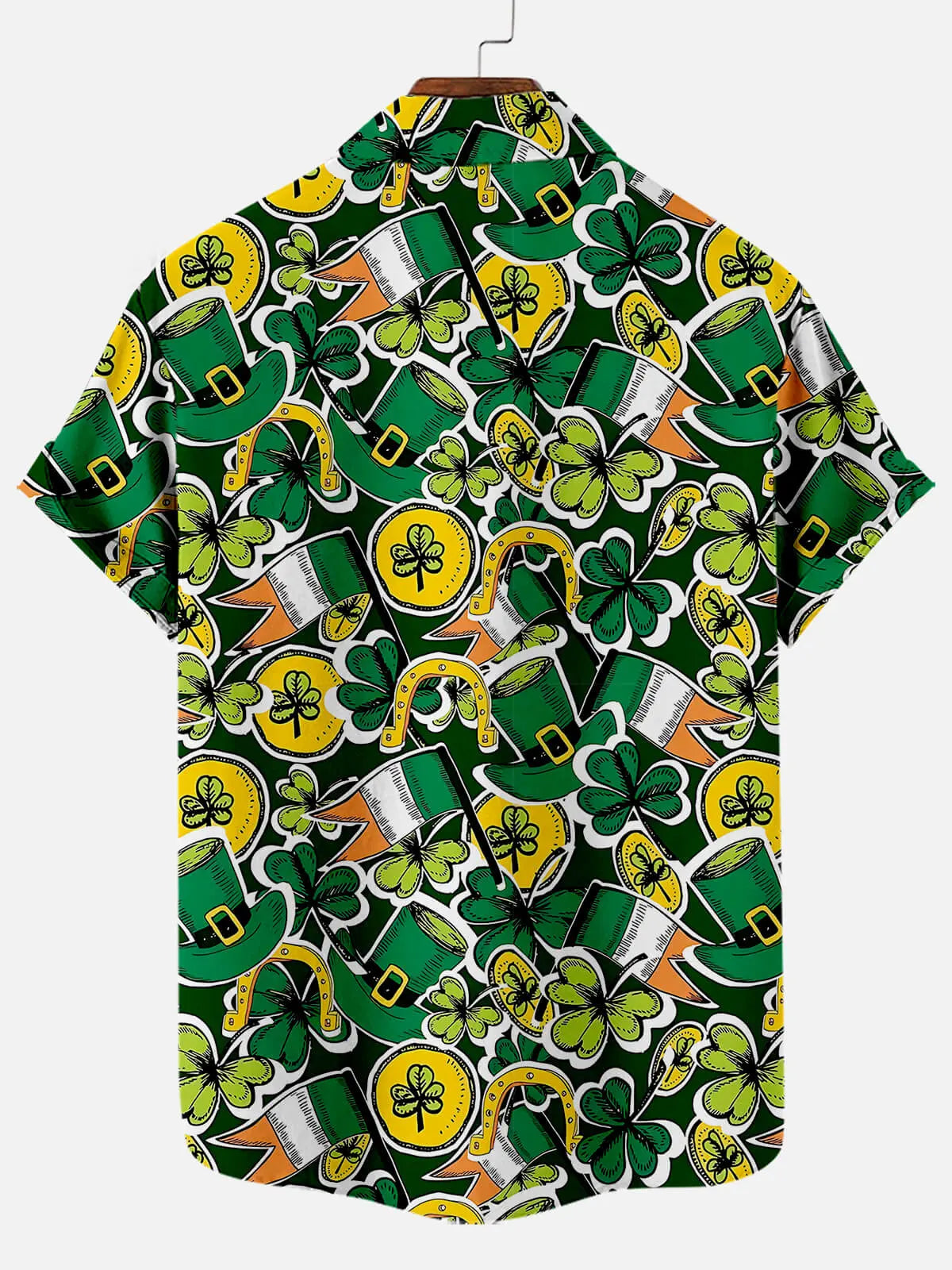 Men's St. Patrick Patches All Over Print Short Sleeve ShirtMens short sleeve shirts Big and tall Mens shirts Short sleeve shirts for men Mens 4xl shirts Casual short sleeve shirts