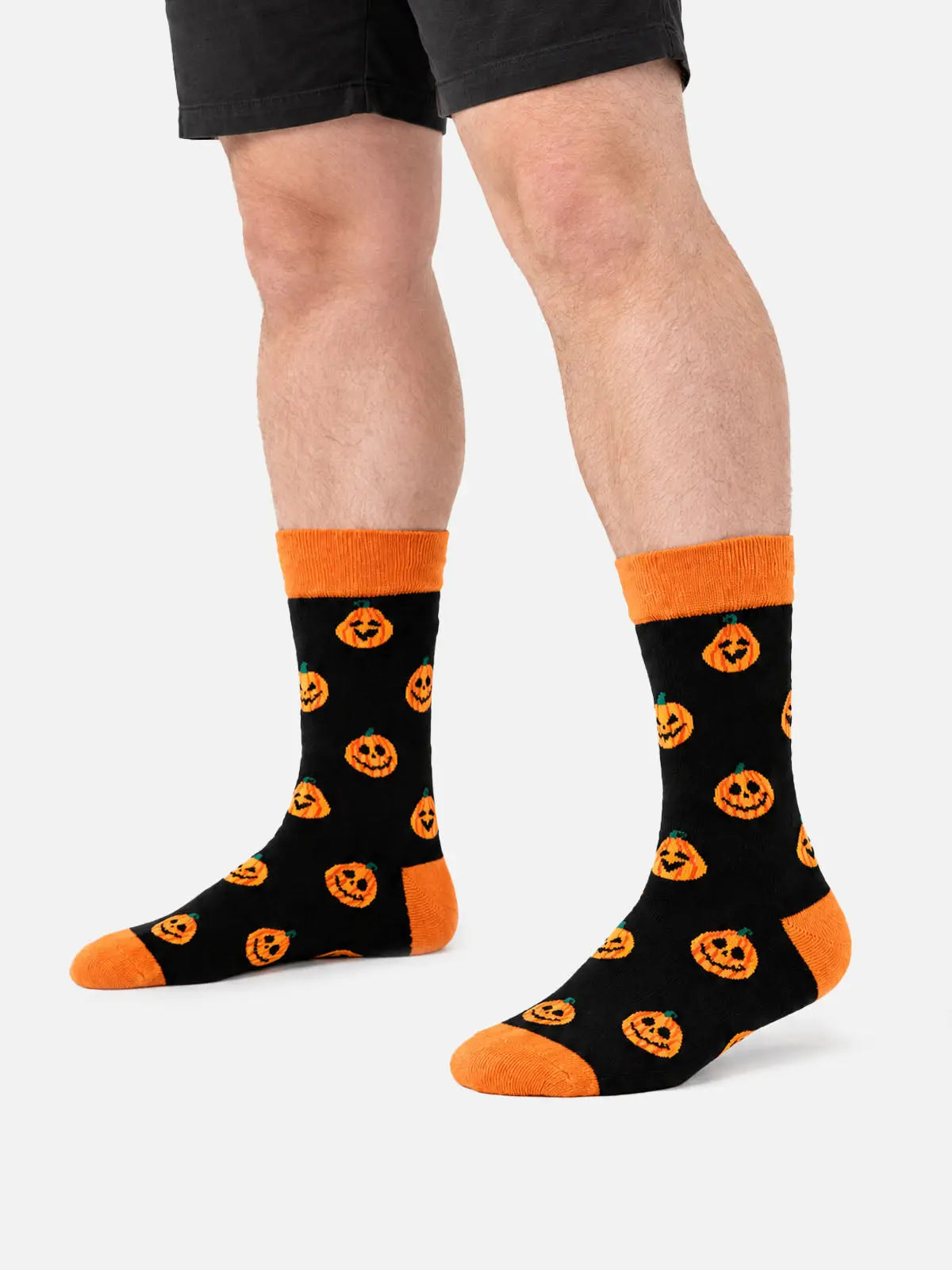 Men's Spooky Halloween Print Crew Socks