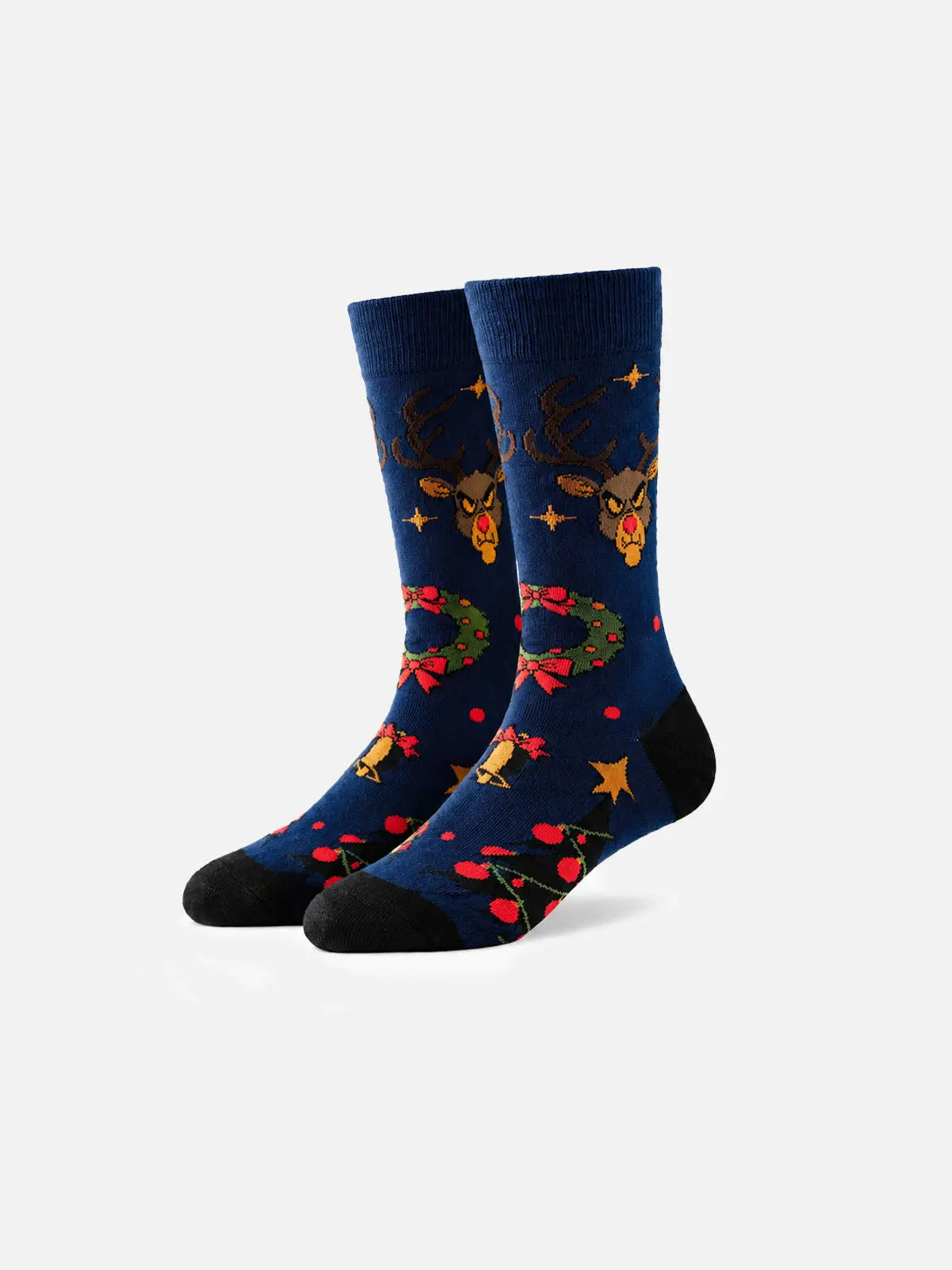 Men's Creepy Christmas Novelty Crew Socks