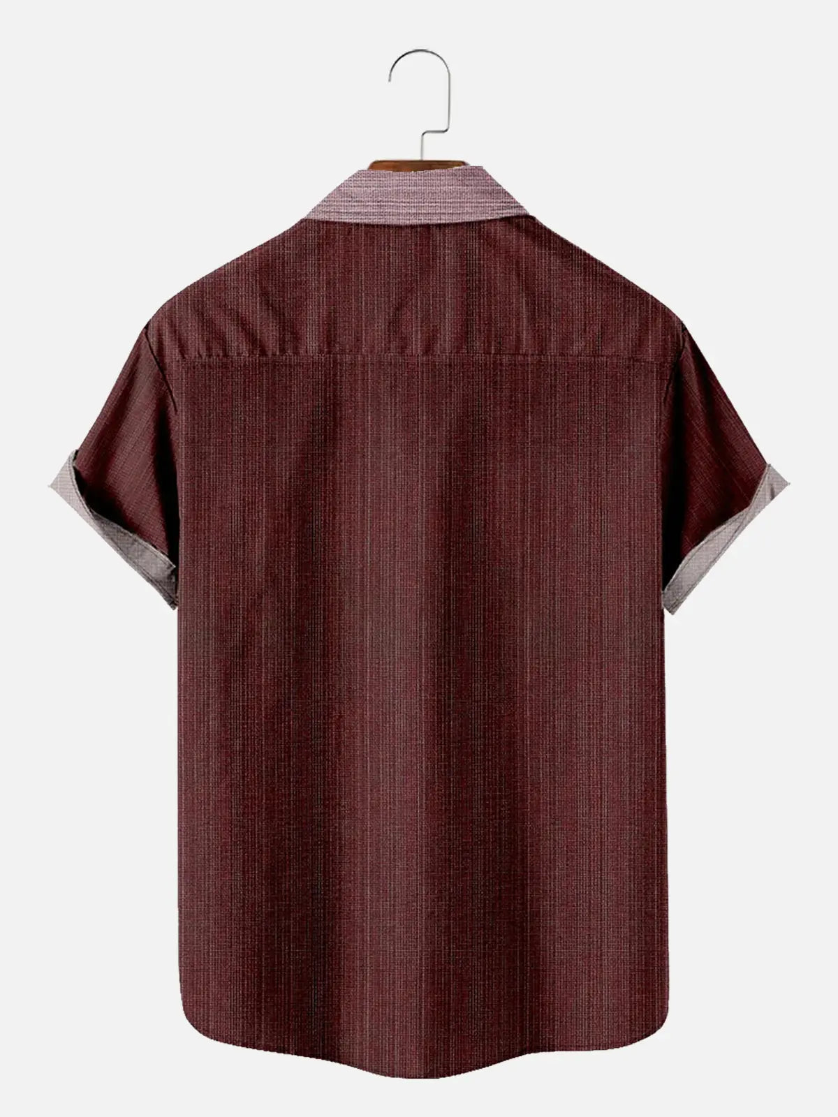 Men's Textured Stripe Pattern Short Sleeve Shirt ElevenOasis