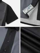 Men's Basic 50s Style Bowling Short Sleeve Shirt ElevenOasis