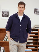 Men's Acid Washed Cotton Long Sleeve Shirt ElevenOasis