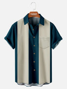 Men's Basic 50s Style Bowling Short Sleeve Shirt ElevenOasis