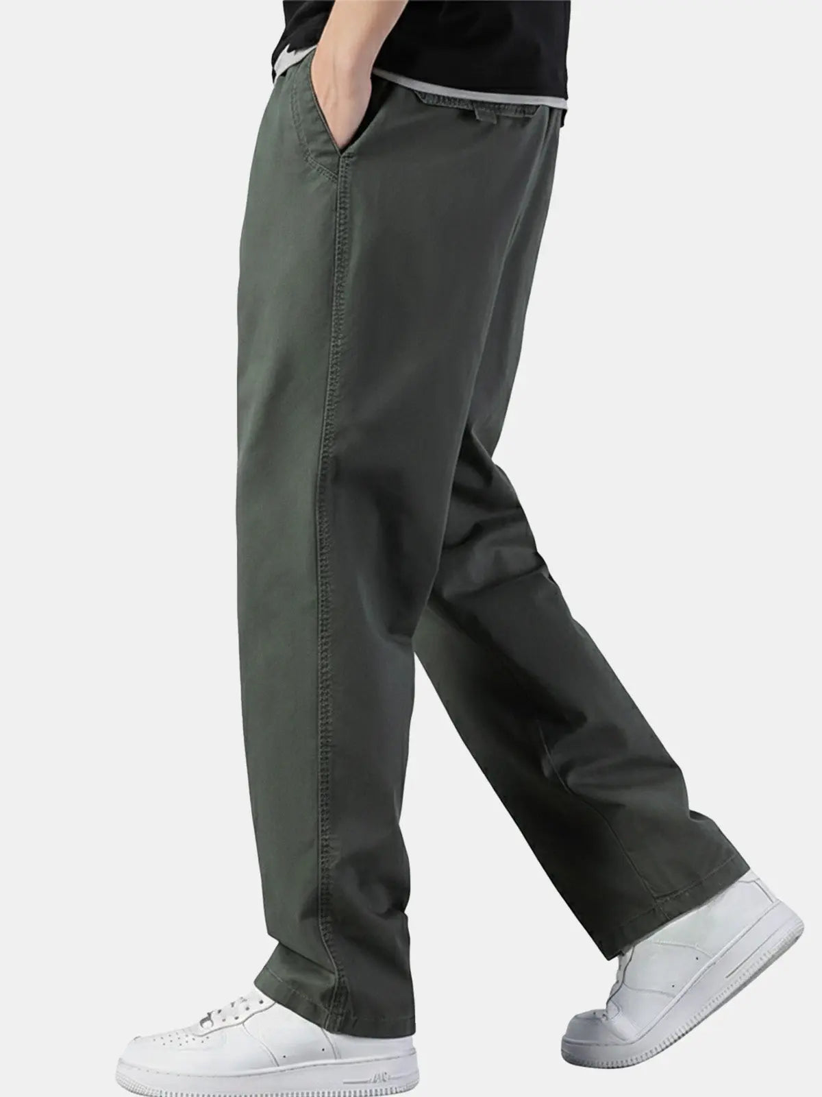 Men's Cotton Elastic Waist Chino Pants ElevenOasis