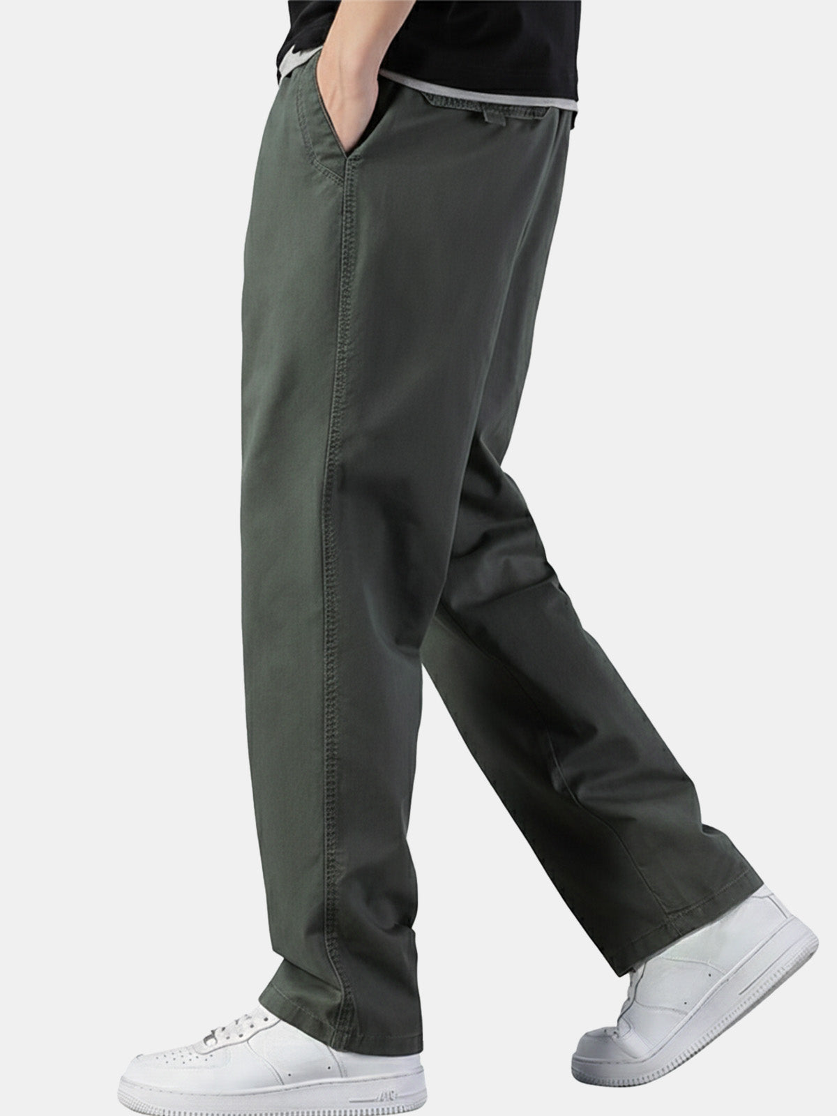 Men's Cotton Elastic Waist Chino Pants ElevenOasis