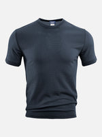 Men's Textured Jacquard Crew Neck T-Shirt Eleven Oasis