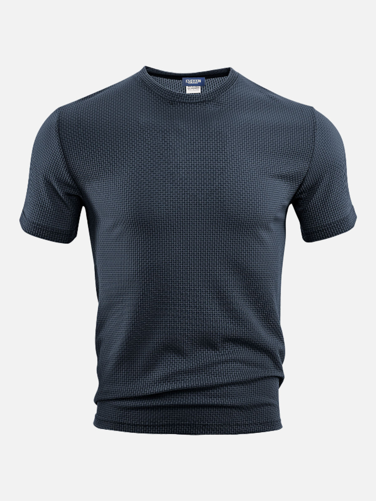 Men's Textured Jacquard Crew Neck T-Shirt Eleven Oasis