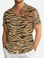 Men's Tiger Print Short Sleeve Shirt Eleven Oasis