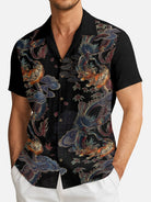 Men's Japanese Tiger & Dragon Nightfall Short Sleeve Shirt Eleven Oasis
