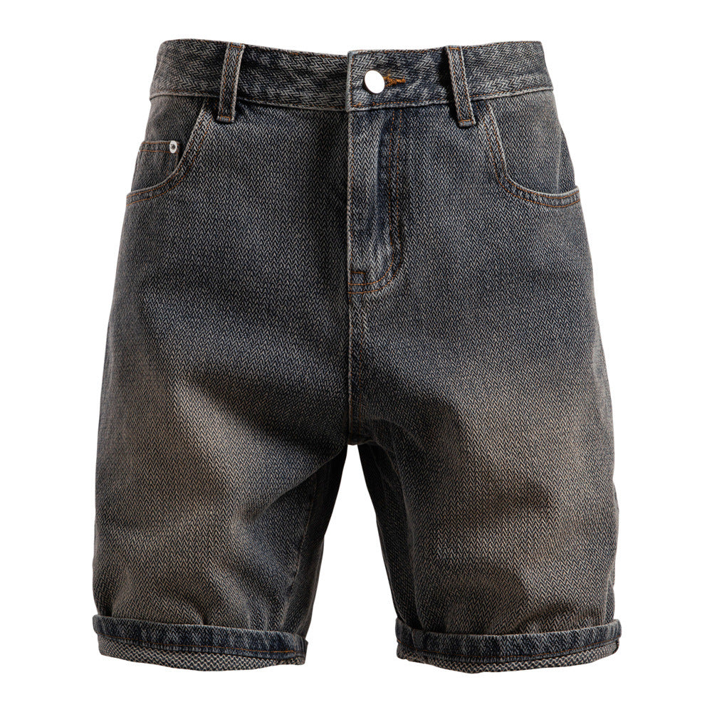 Men's Solid Color Denim Shorts Casual Summer Jeans Eleven Oasis