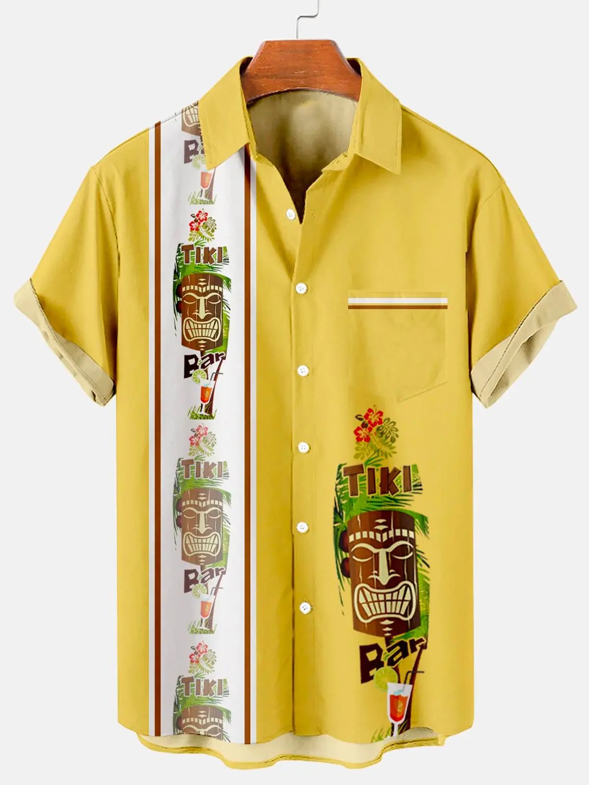 Men's Tiki Bar Paradise Short Sleeve Shirt ElevenOasis