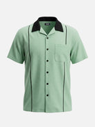 Men's Retro Piped Bowling Short Sleeve Shirt Eleven Oasis