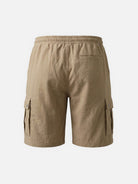 Men's Linen Blend Slim Fit Cargo Shorts Eleven Oasis