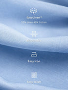 Men's Linen Cotton Blend Short Sleeve Shirt ElevenOasis