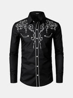 Men's Western Embroidered Long Sleeve Shirt Eleven Oasis