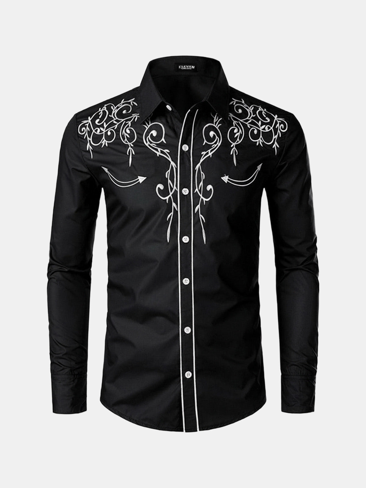 Men's Western Embroidered Long Sleeve Shirt Eleven Oasis