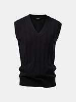 Men's Cable Knit V-Neck Sweater Vest Eleven Oasis