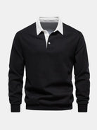Men's Polo Collar Long Sleeve Sweatshirt ElevenOasis