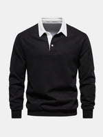 Men's Polo Collar Long Sleeve Sweatshirt Eleven Oasis