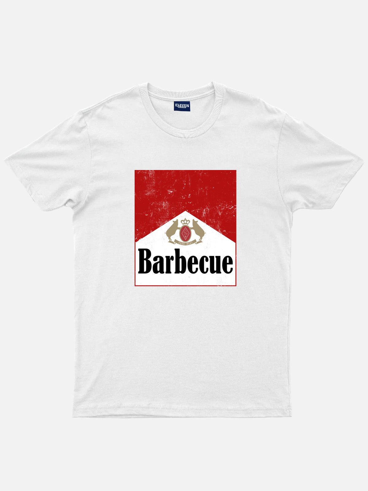Barbecue Cigarette Parody Cotton T-Shirt Eleven Oasis